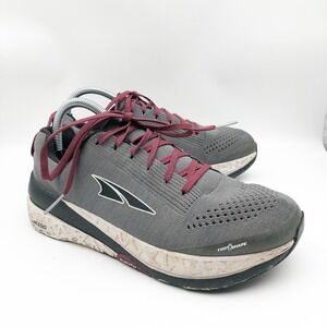 Altra Shoes Womens 8.5 Paradigm 4.5 Gray Maroon Running Foot Shape Zero Drop